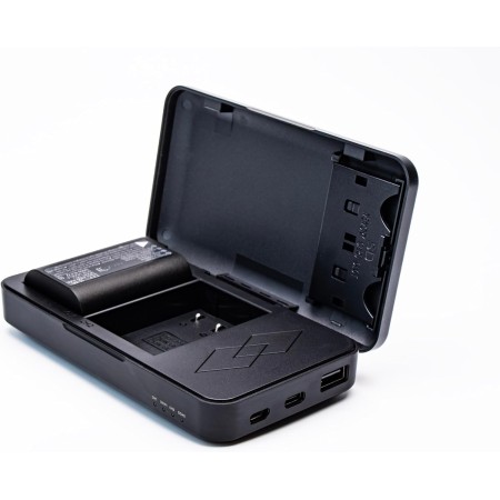 REFLEX CAMERA CBC-EN-EL15 - Caja de carga de batería con caja de almacenamiento de tarjeta SD y función de banco de energía