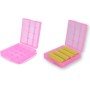XINGSUI 6 cajas de almacenamiento de batería de 5 colores, caja de plástico duro para pilas AA AAA