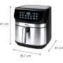 JOCCA - 9L Hot Air Fryer | Oil Free Fryer 9 Litres| Large Capacity Air Fryer | Timer| Adjustable Temperature| Healthy Cooking|