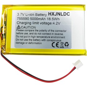 CC 3.7V 500mAh 755590 batería de Litio de polímero Recargable para DIY 3.7-5V Producto electrónico, Fuente de alimentación de