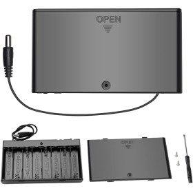 VooGenzek 2 Piezas 12V AA Soporte de Batería Caja de Almacenamiento de Batería de Plástico, con Interruptor de ENCENDIDO/APAGADO