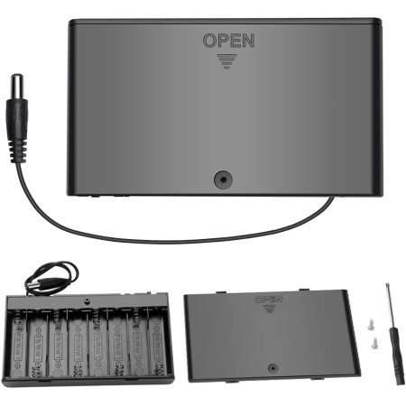 VooGenzek 2 Piezas 12V AA Soporte de Batería Caja de Almacenamiento de Batería de Plástico, con Interruptor de ENCENDIDO/APAGADO