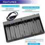 VooGenzek 2 Piezas 12V AA Soporte de Batería Caja de Almacenamiento de Batería de Plástico, con Interruptor de ENCENDIDO/APAGADO