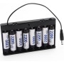 VooGenzek 2 Piezas 12V AA Soporte de Batería Caja de Almacenamiento de Batería de Plástico, con Interruptor de ENCENDIDO/APAGADO
