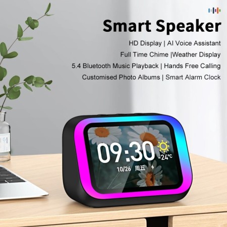Altavoz inteligente con Bluetooth, pantalla grande inteligente, pantal