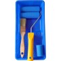 DAN&MAR® Kit Completo de Rodillo Azul para Muebles y Paredes. Incluye Cubeta + Rodillo de Espuma Azul pequeño para Esmalte