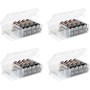tooefft Juego de 4 cajas de batería, dos pilas AA y dos AAA, caja de almacenamiento de batería, organizador de batería, soporte