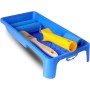DAN&MAR® Kit Completo de Rodillo Azul para Muebles y Paredes. Incluye Cubeta + Rodillo de Espuma Azul pequeño para Esmalte