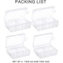 tooefft Juego de 4 cajas de batería, dos pilas AA y dos AAA, caja de almacenamiento de batería, organizador de batería, soporte
