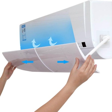 Air Conditioning Deflector Air Conditioner Retractable Deflector 180 Degree Deflection Air Conditioner for Home/Office, Elderly,