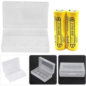 Sharainn Caja de batería, 2PCS 2 * 20700/21700 Contenedor de Caja de batería para Almacenamiento de batería