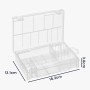 kwmobile Caja de Almacenamiento de Baterias - Estuche Transparente Organizador de Pilas y Baterías Externas Portatiles - de 18,2