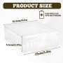 TOATELU 1 caja de almacenamiento de batería: organizador de baterías de plástico con tapa, soporta 100 pilas AA, caja