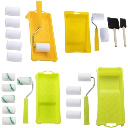 Kit de mini rodillo de pintura de espuma fácil de usar con asa, excelente opción para tareas de retoque (B)