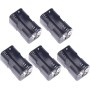 Limtula Paquete de 5 cajas de almacenamiento con 4 pilas AA, conector de batería, caja de almacenamiento de batería, caja negra