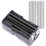 Limtula Paquete de 5 cajas de almacenamiento con 4 pilas AA, conector de batería, caja de almacenamiento de batería, caja negra