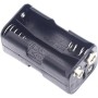 Limtula Paquete de 5 cajas de almacenamiento con 4 pilas AA, conector de batería, caja de almacenamiento de batería, caja negra