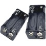 Limtula Paquete de 5 cajas de almacenamiento con 4 pilas AA, conector de batería, caja de almacenamiento de batería, caja negra