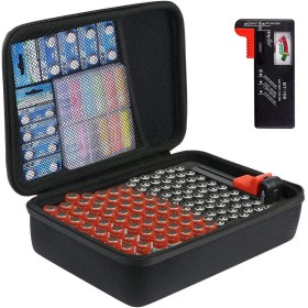Khanka Caja de Baterías Rígida - Almacenamiento para 116 Baterías AA AAA - Compatible con D-FantiX BT-168D