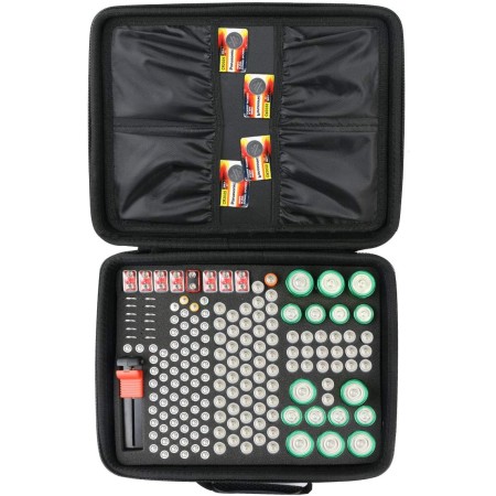 Khanka Caja de Baterías Rígida - Almacenamiento para 116 Baterías AA AAA - Compatible con D-FantiX BT-168D