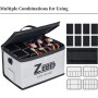Zeee Lipo Safe Bag Bolsa de Seguridad Ignífuga a Prueba de Explosiones Gran Capacidad con 10 Ranuras de Almacenamiento
