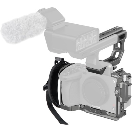 SMALLRIG FX3 / FX30 HawkLock Kit de Jaula de Cámara de Liberación Rápida para Sony con Extensión de Mango XLR, Correa de Muñeca