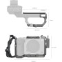 SMALLRIG FX3 / FX30 HawkLock Kit de Jaula de Cámara de Liberación Rápida para Sony con Extensión de Mango XLR, Correa de Muñeca