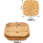 Mokaskaidj 200 Pieces Air Fryer Paper, BPA Free Paper Air Fryer Square Oven Oil Proof Waterproof Disposable Non-stick, For Oven,
