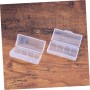 DOITOOL 2piezas Organizador De Baterías para Almacenamiento Dura De Plástico Práctica y Transparente para Pilas Recargables