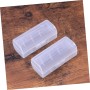 DOITOOL 2piezas Organizador De Baterías para Almacenamiento Dura De Plástico Práctica y Transparente para Pilas Recargables