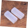 DOITOOL 2piezas Organizador De Baterías para Almacenamiento Dura De Plástico Práctica y Transparente para Pilas Recargables