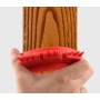 Herramienta de veta de madera, herramienta de pintura de goma para decoración de pared DIY, 4 unidades, color rojo