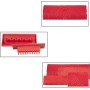 Herramienta de veta de madera, herramienta de pintura de goma para decoración de pared DIY, 4 unidades, color rojo