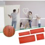 Herramienta de veta de madera, herramienta de pintura de goma para decoración de pared DIY, 4 unidades, color rojo