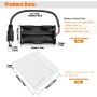 6 Piezas 6x1.5V AA Caja de Soporte de Batería, KUOQIY 9V AA Caja de Almacenamiento de Batería con Cables, AA Caja de Batería de