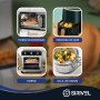 SIRIVEL Air Fryer Paper with Handles, 100% Natural and BPA Free, 100pcs, 40g Thick, 16-20cm, Anti-Stick, for 4-5L Square Fryers