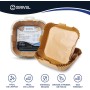 SIRIVEL Air Fryer Paper with Handles, 100% Natural and BPA Free, 100pcs, 40g Thick, 16-20cm, Anti-Stick, for 4-5L Square Fryers