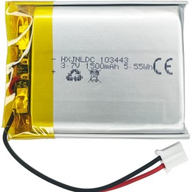 CC 3.7V 1500mAh 103443 batería de Litio de polímero Recargable para DIY 3.7-5V Producto electrónico, Fuente de alimentación de