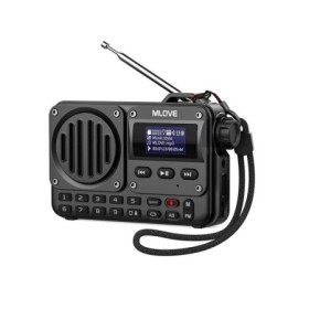 MLOVE BV800 Altavoz Bluetooth súper portátil con radio FM, pantalla LC