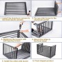 Air Conditioner Outdoor Unit Cover, Aluminum Alloy Air Conditioner Outer Frame Protective Cover, for Balcony Garden (Grey, 3