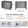Air Conditioner Outdoor Unit Cover, Aluminum Alloy Air Conditioner Outer Frame Protective Cover, for Balcony Garden (Grey, 3