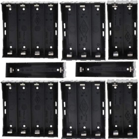 GTIWUNG 8 Piezas 1/2/3/4 x 3.7V 18650 Caja de Soporte de Batería Caja de Almacenamiento con Pin para soldar a PCB para Series o