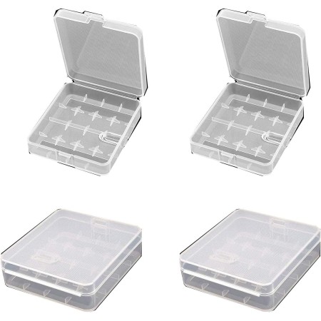 GTIWUNG 8 Piezas 1/2/3/4 x 3.7V 18650 Caja de Soporte de Batería Caja de Almacenamiento con Pin para soldar a PCB para Series o