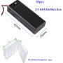VISSQH 15 Piezas AAA Soporte de Batería,2 x 1.5V Caja de Batería,3V AAA Caja de Soporte de Batería Caja de Almacenamiento de