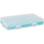JJC 28 Fächer AA Batterie Organizer Aufbewahrungskoffer mit Batterietester, Wasserabweisender Harthalter Batterien Organizer mit