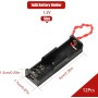 12 Portapilas AA Caja de Almacenamiento de Batería con Cable Alambre, Caja de Batería de Resorte Metálico Portapilas AA de 1,5 V