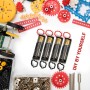 12 Portapilas AA Caja de Almacenamiento de Batería con Cable Alambre, Caja de Batería de Resorte Metálico Portapilas AA de 1,5 V