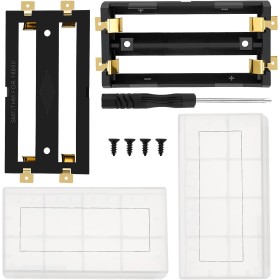2 Piezas SMD 18650 Soporte de Batería, KUOQIY 2 Celdas 3.7V 18650 Caja de Almacenamiento de la Batería, con Caja de Batería de