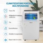 SHINCO Mobile Air Conditioner, 7000 BTU 2.05kW, Cooling&Ventilation&Dehumidification, Room Size up to 54m³(18㎡), Mobile Air