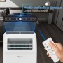 SHINCO Mobile Air Conditioner, 7000 BTU 2.05kW, Cooling&Ventilation&Dehumidification, Room Size up to 54m³(18㎡), Mobile Air